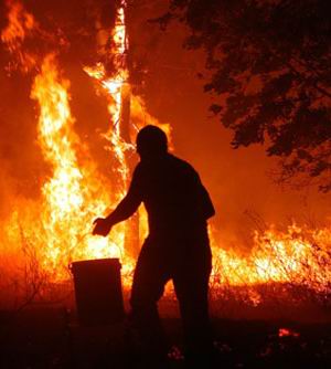 Incêndio á porta